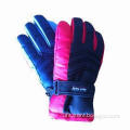 Men's Ski Gloves, Made of 100% Polyester Taslon